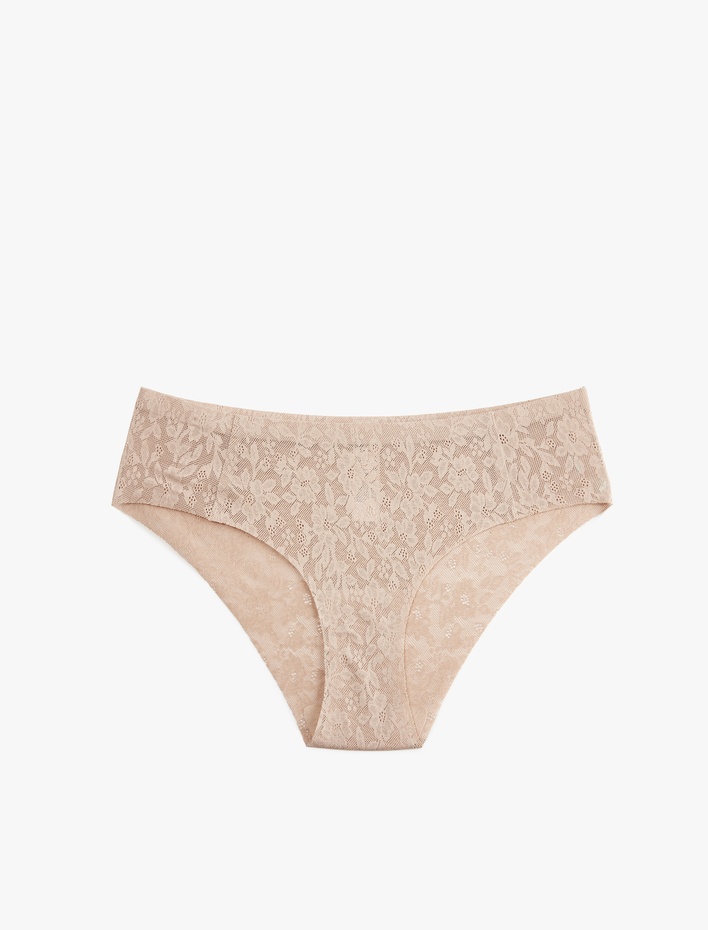  Yarı Transparan Rahat Kalıp Dantelli Külot