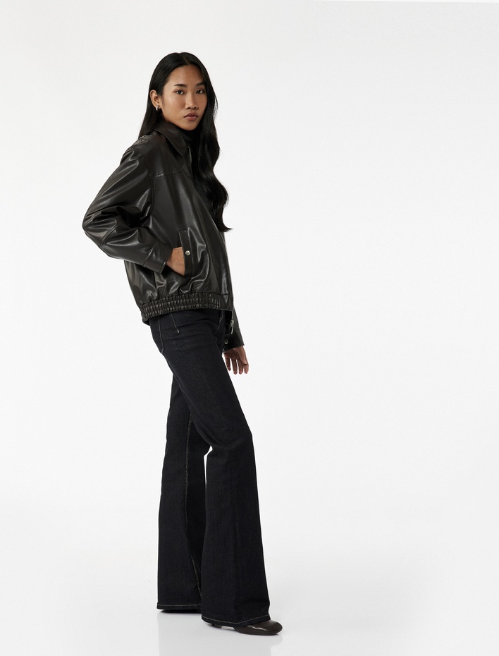  Koton X Melis Ağazat - Yüksek Bel Dar Kesim İspanyol Paça Jean Pantolon - Flare Jeans