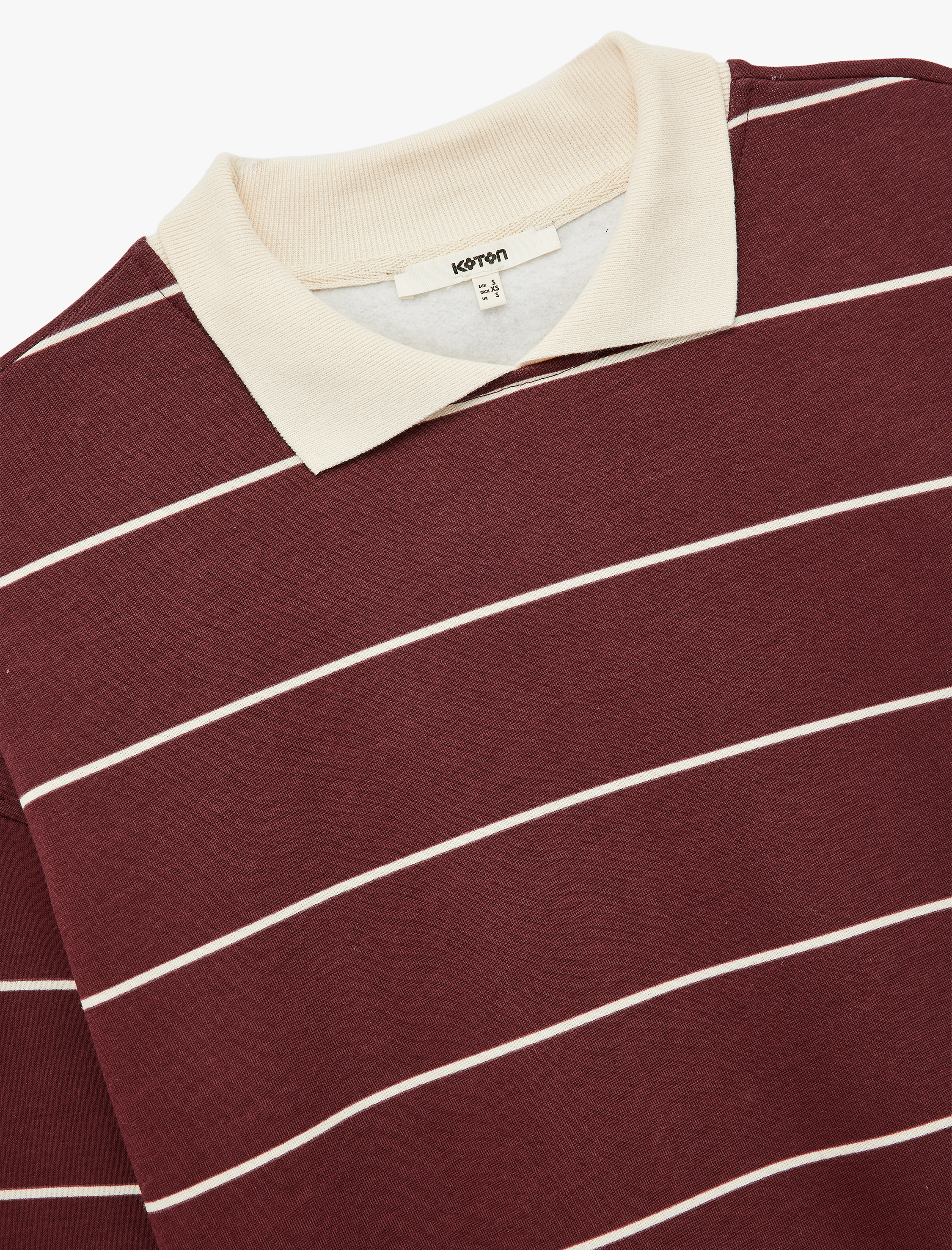   Uzun Kollu Polo Yaka Oversize Sweatshirt