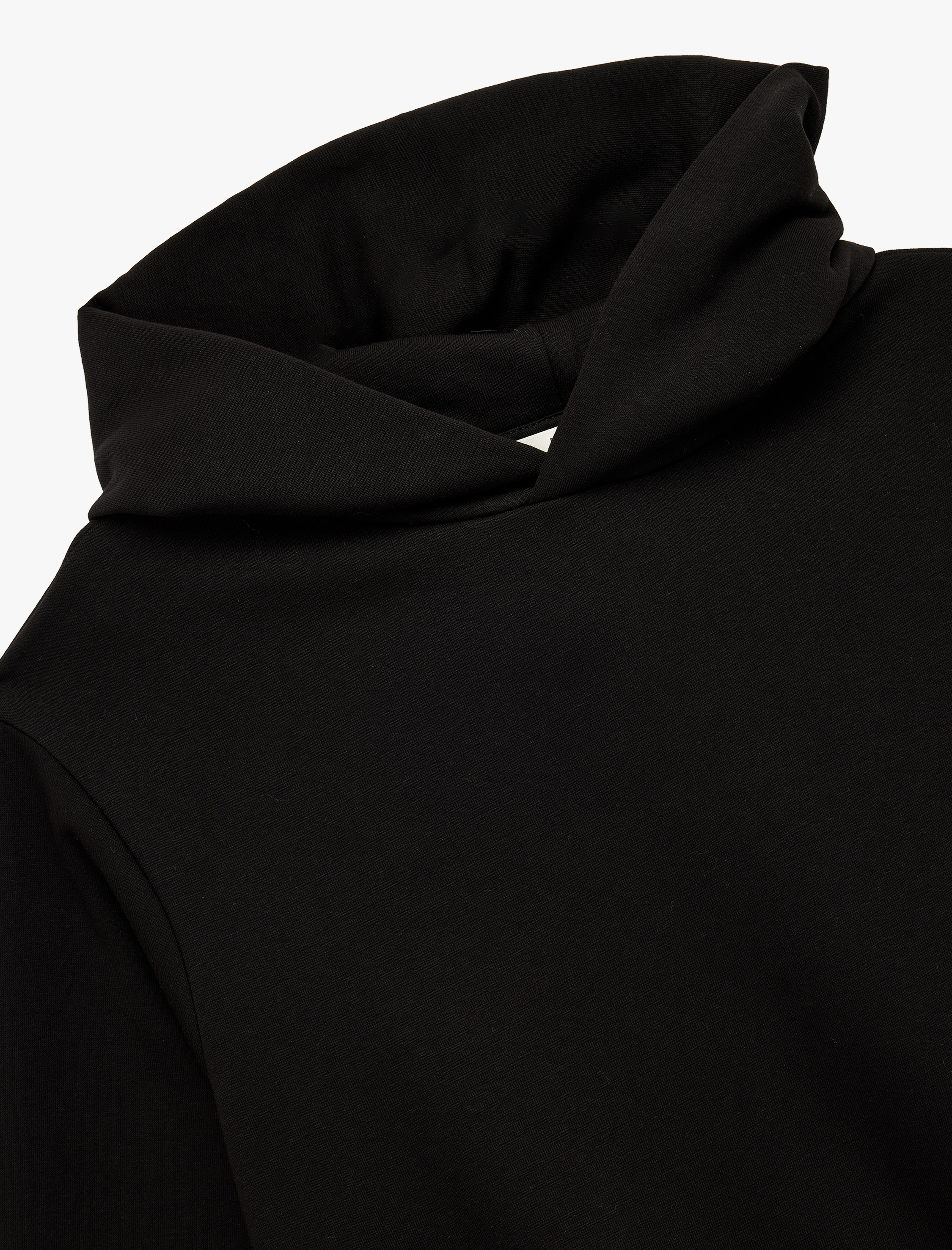   Üç İplik Şardonlu Uzun Kollu Kapüşonlu Basic Sweatshirt