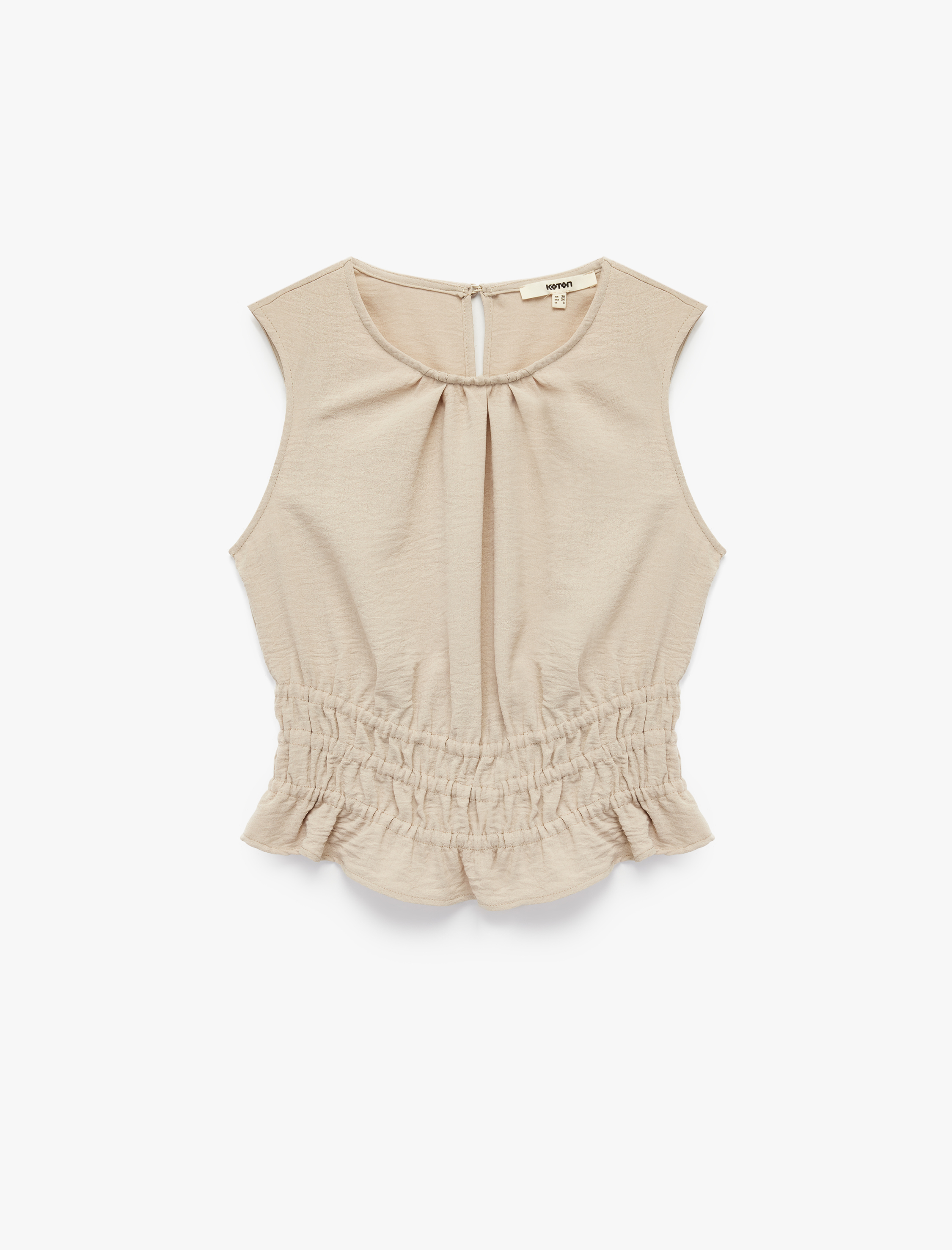   Aerobin Kumaş Gipeli Kolsuz Bisiklet Yaka Bluz