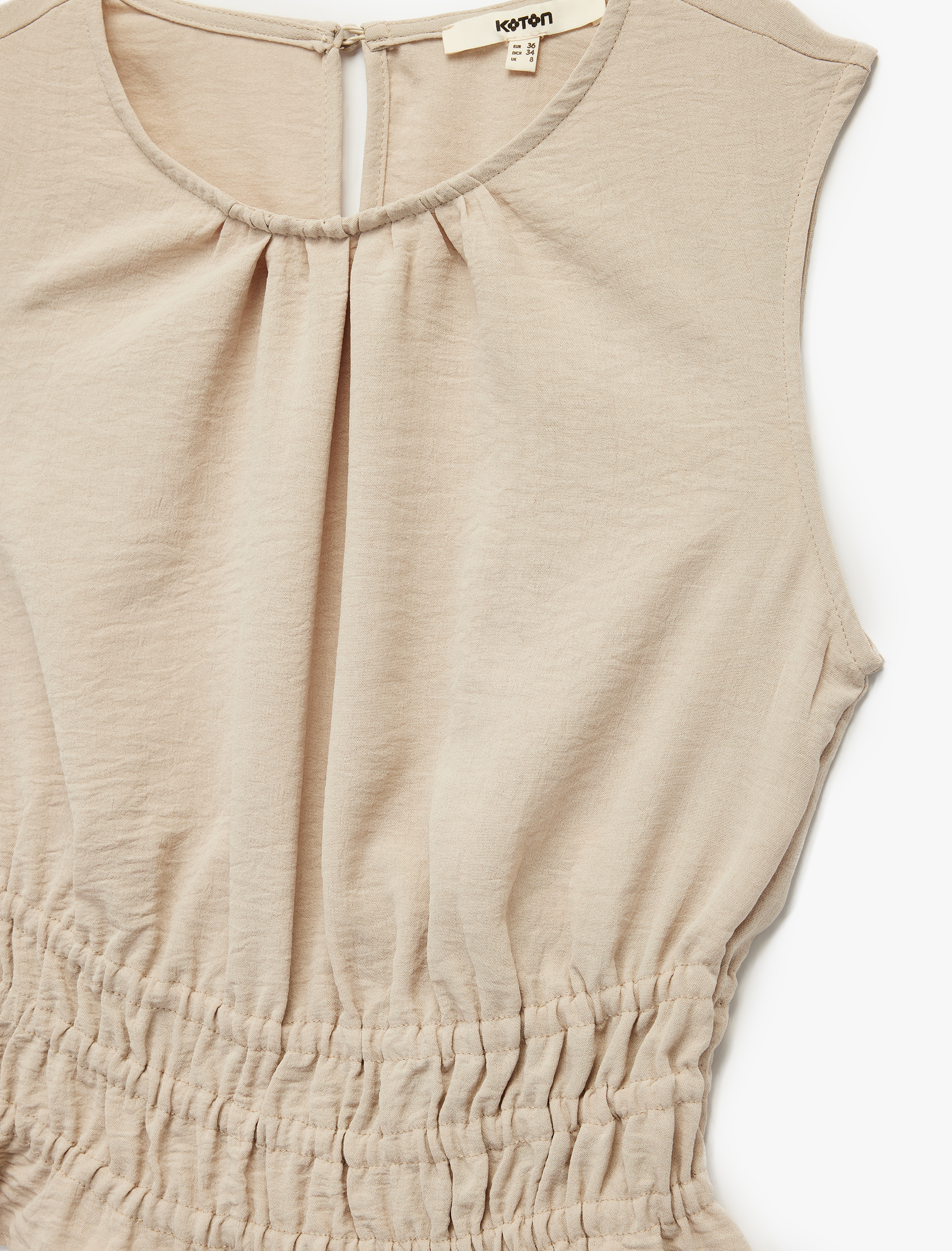   Aerobin Kumaş Gipeli Kolsuz Bisiklet Yaka Bluz