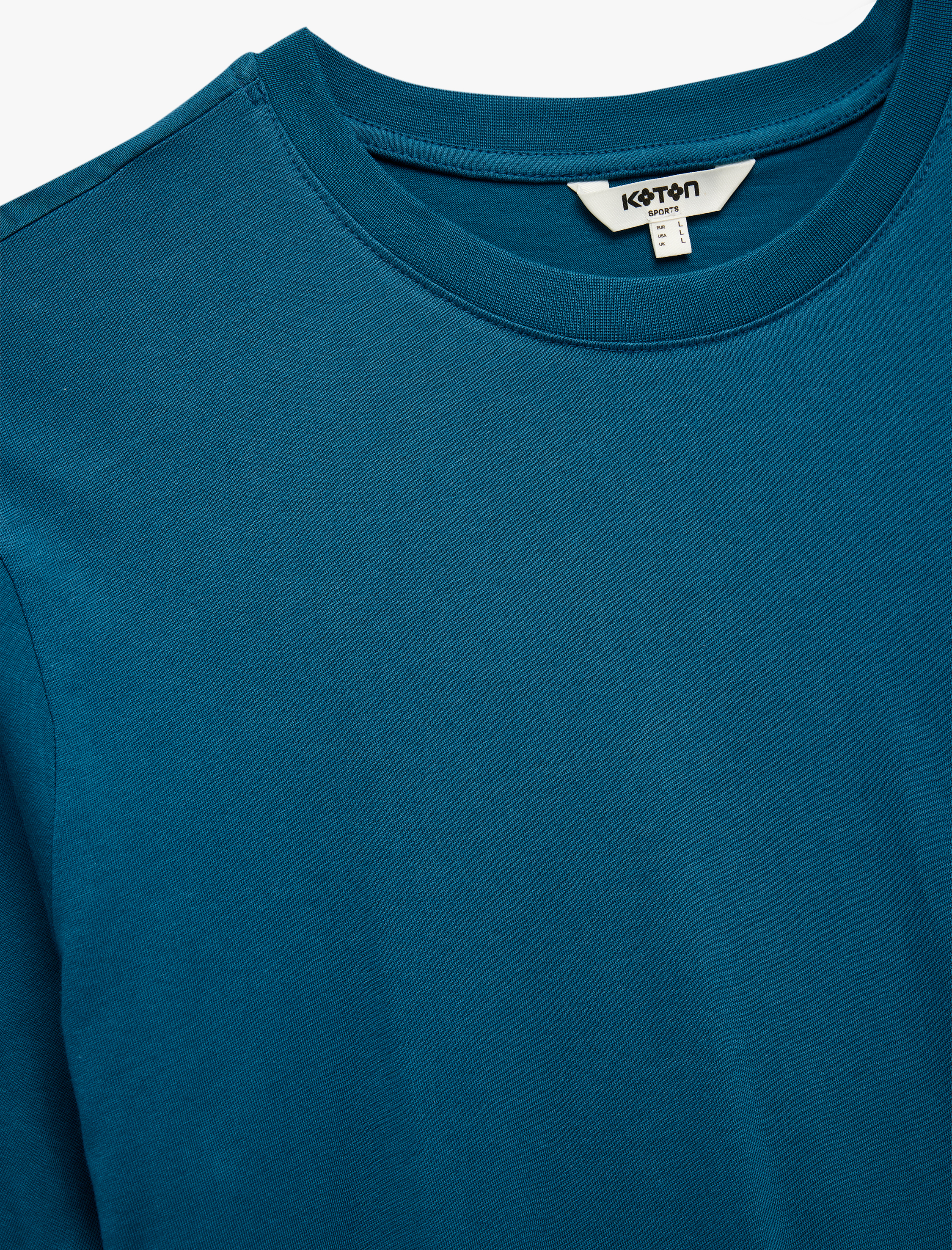   Kısa Kollu Bisiklet Yaka Pamuklu Spor Tişört