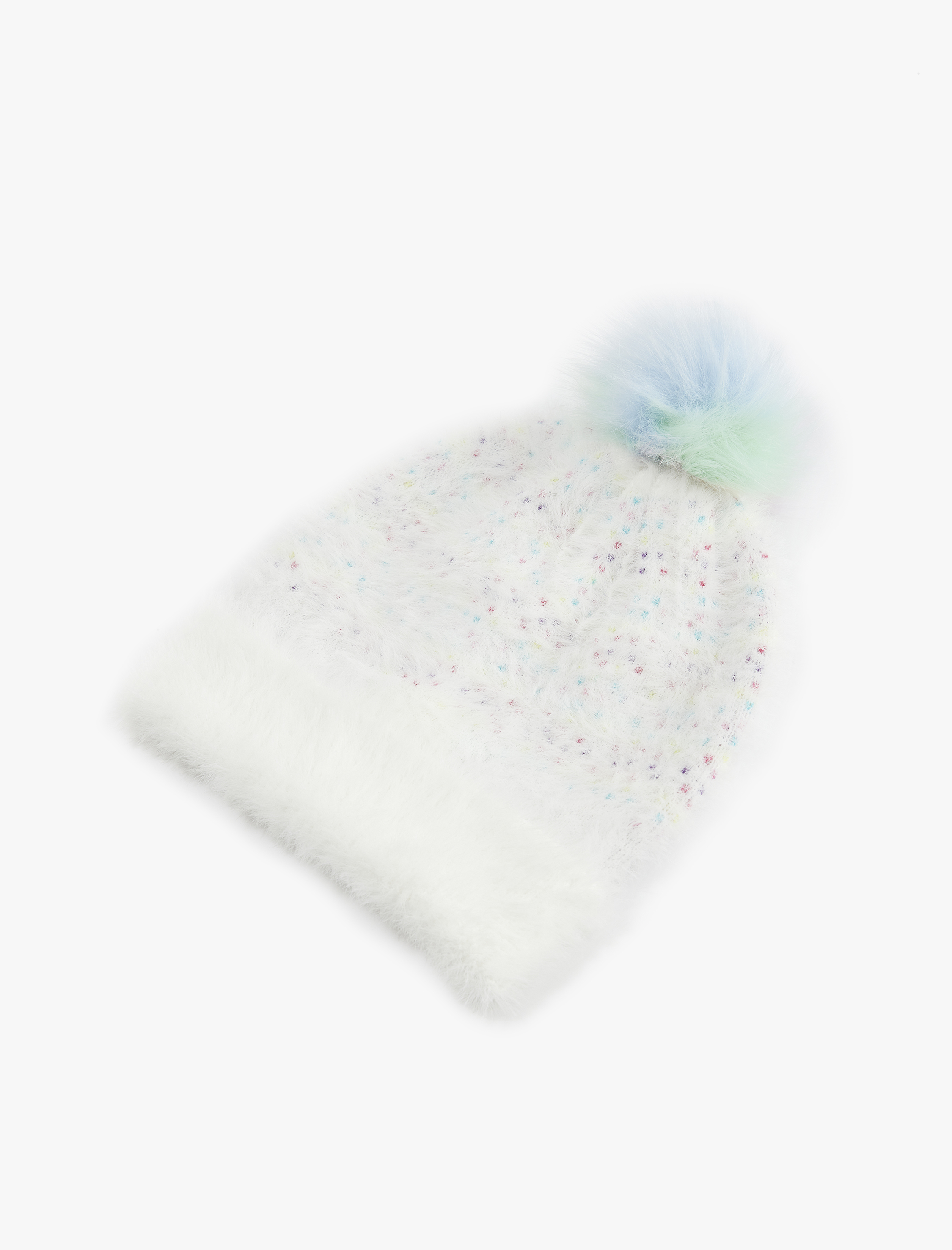  Kız Çocuk Ponponlu Peluş Bere