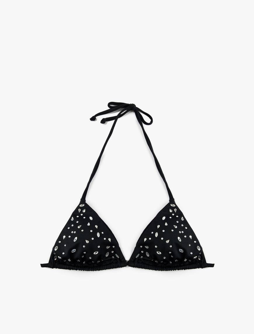   Koton X Sibil Çetinkaya - Taş Detaylı Üçgen Bikini Üstü