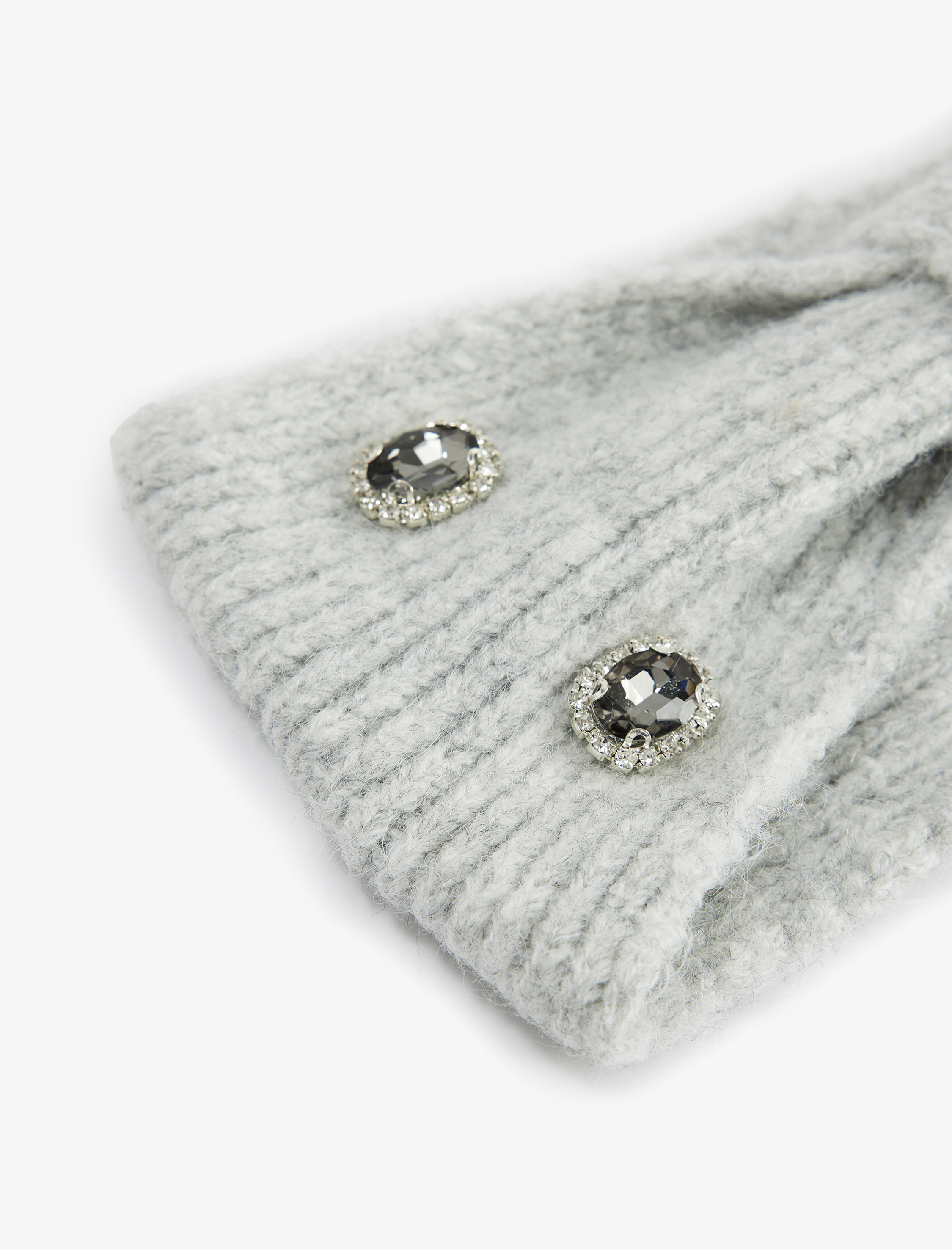  Kadın Taş Detaylı Triko Saç Bandı - Koton X Sibil Çetinkaya