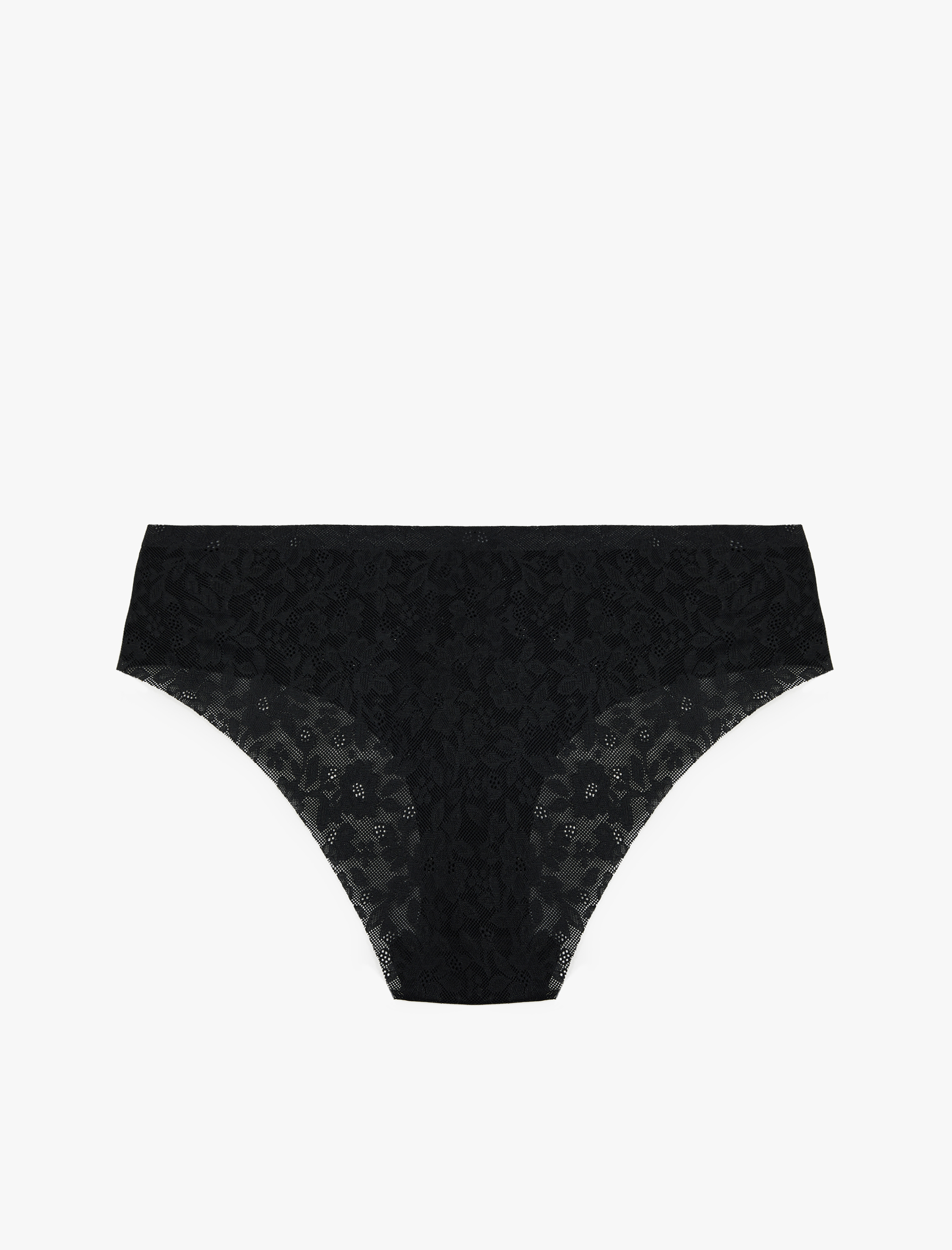   Yarı Transparan Rahat Kalıp Dantelli Külot