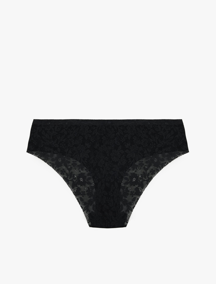  Yarı Transparan Rahat Kalıp Dantelli Külot