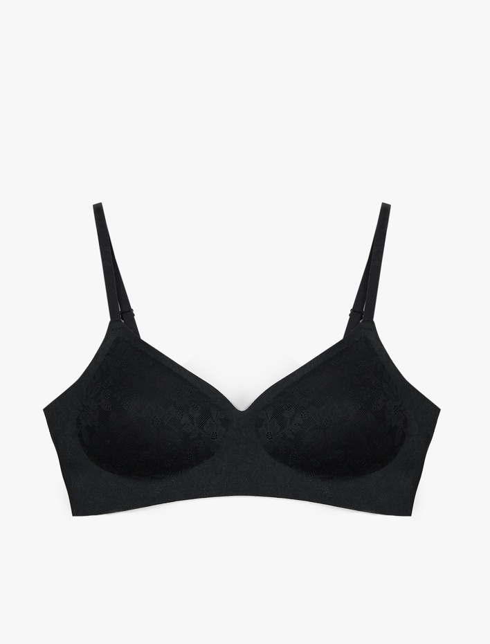  Rahat Kalıp Balensiz Hafif Destekli Dantel Sütyen