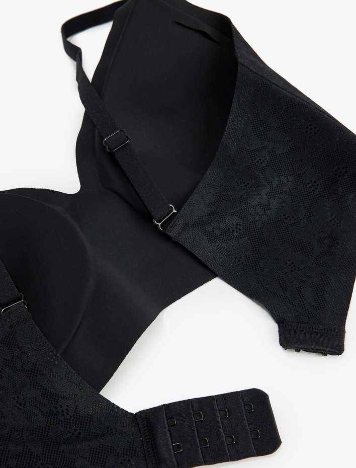  Rahat Kalıp Balensiz Hafif Destekli Dantel Sütyen