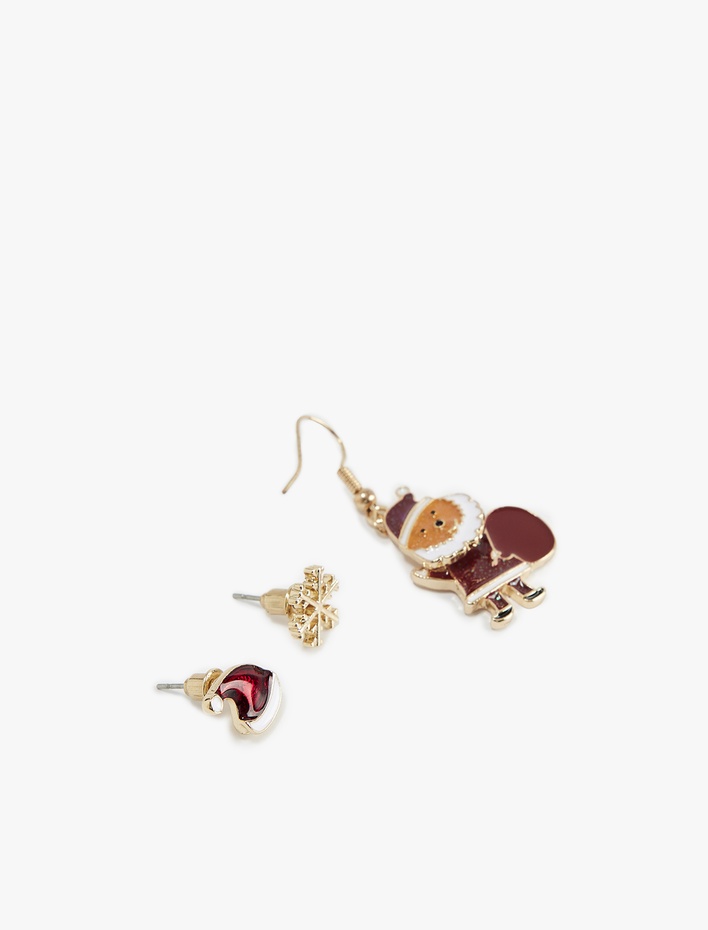 Kadın Yılbaşı Temalı 3'lü Küpe Seti