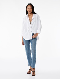 Pamuklu Dar Kesim Normal Bel Jean Pantolon - Slim Straight Fit Jean