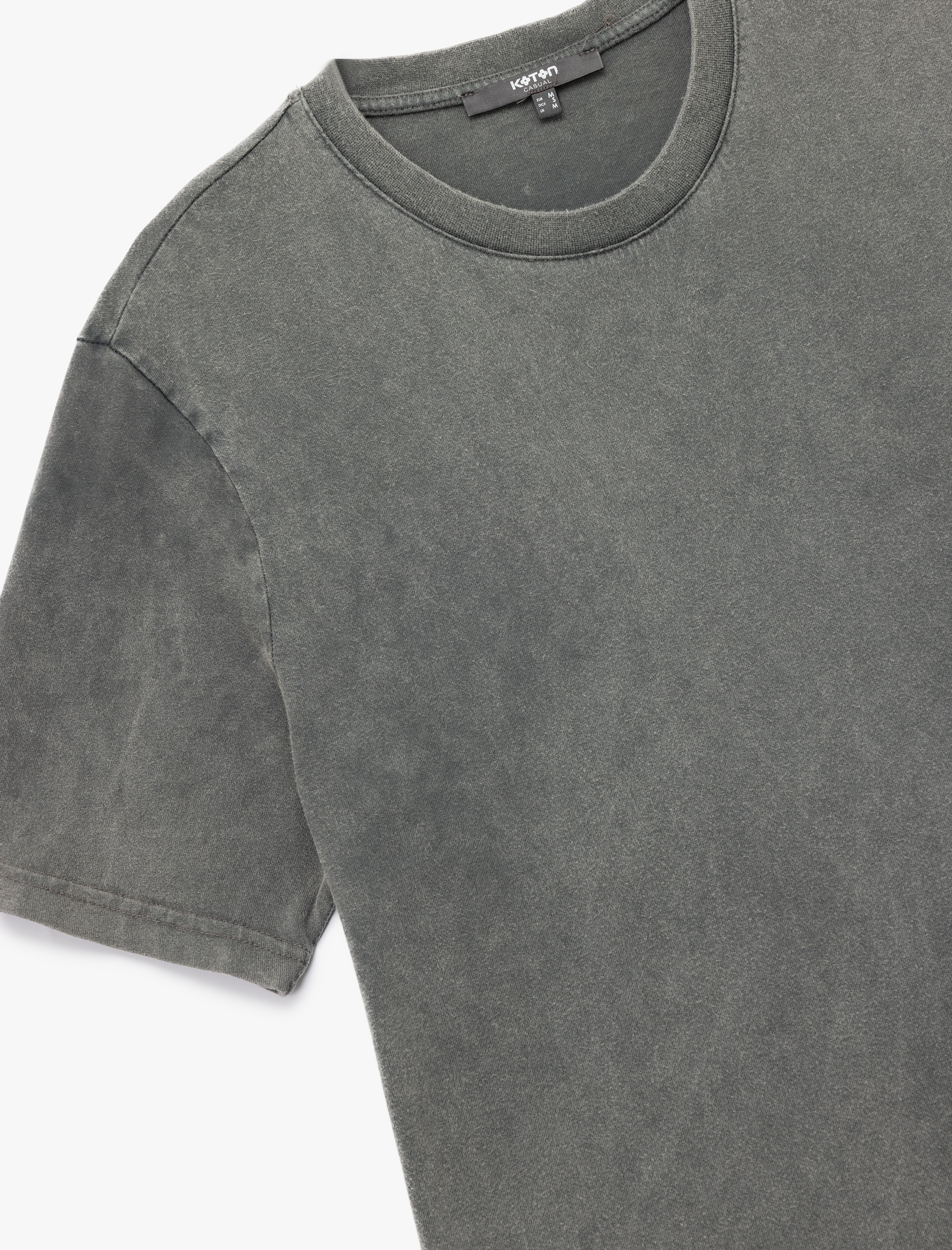   Regular Fit Kısa Kollu Pamuklu Bisiklet Yaka Tişört