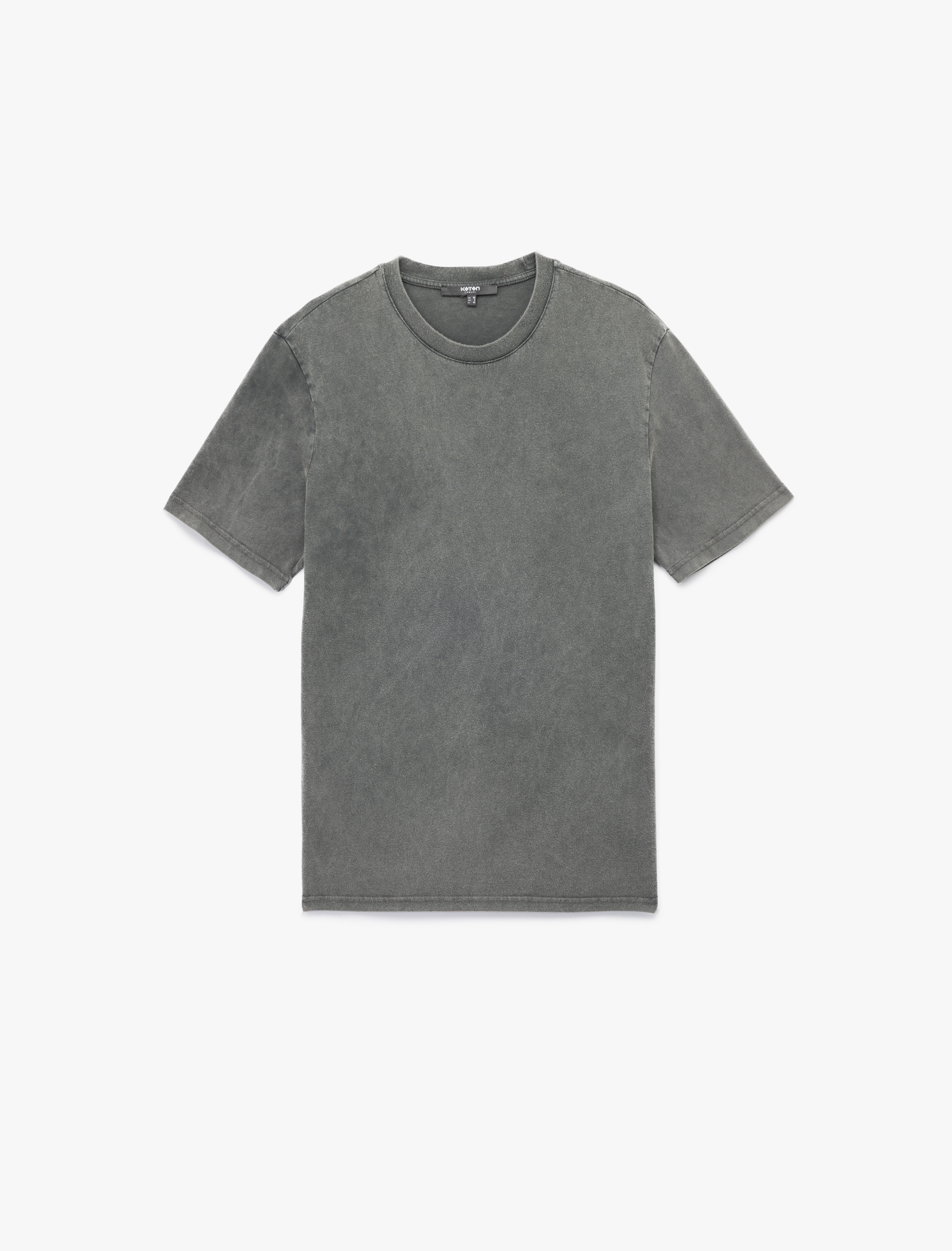   Regular Fit Kısa Kollu Pamuklu Bisiklet Yaka Tişört