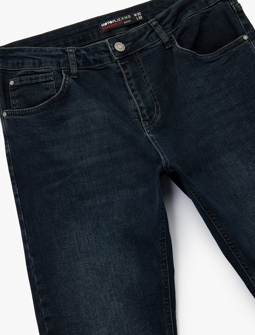   Pamuklu Normal Bel Straight Fit Jean Pantolon - Mark Jean