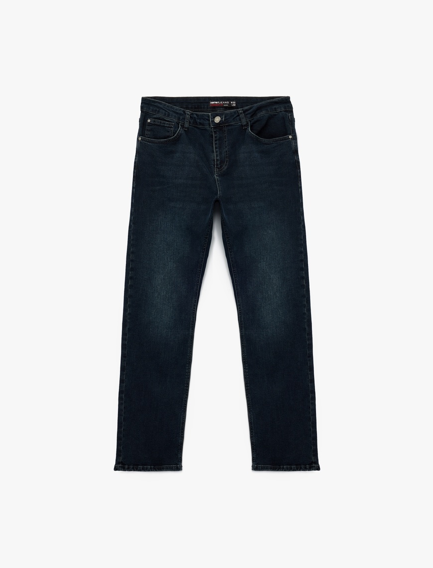   Pamuklu Normal Bel Straight Fit Jean Pantolon - Mark Jean