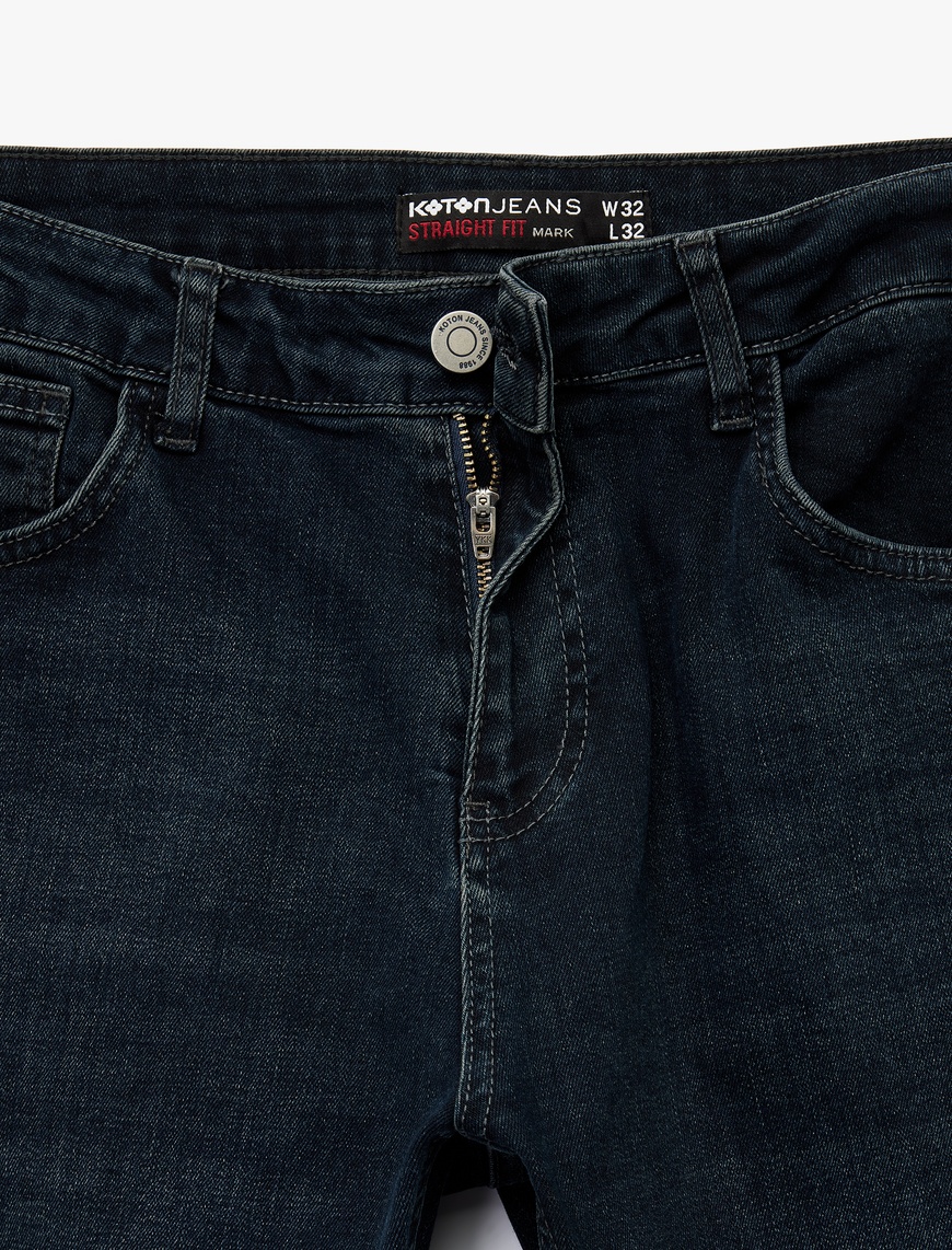   Pamuklu Normal Bel Straight Fit Jean Pantolon - Mark Jean