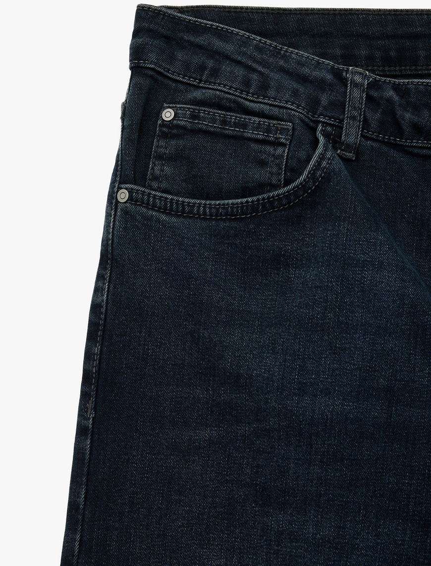   Pamuklu Normal Bel Straight Fit Jean Pantolon - Mark Jean