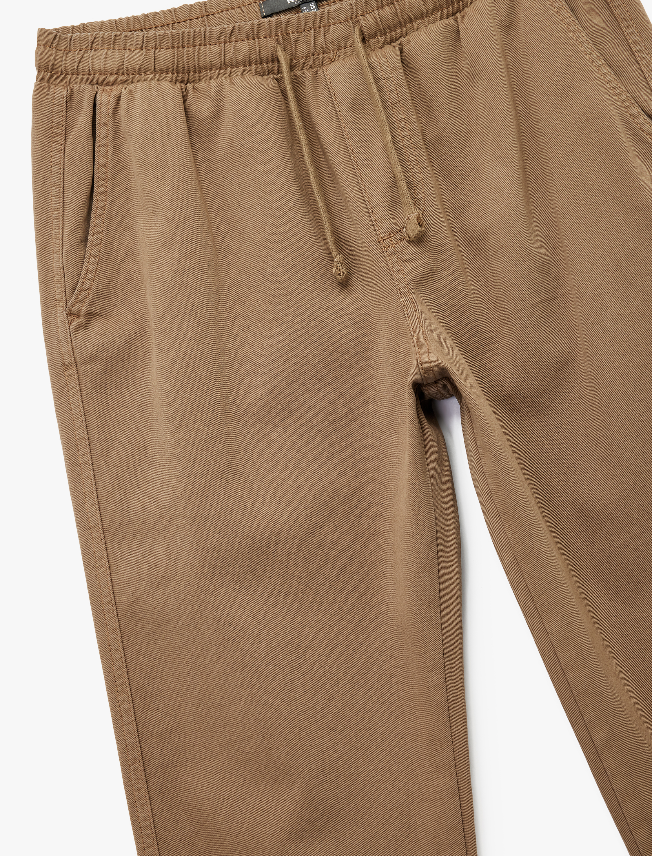   Pamuklu Cep Detaylı Beli Bağcıklı Pantolon