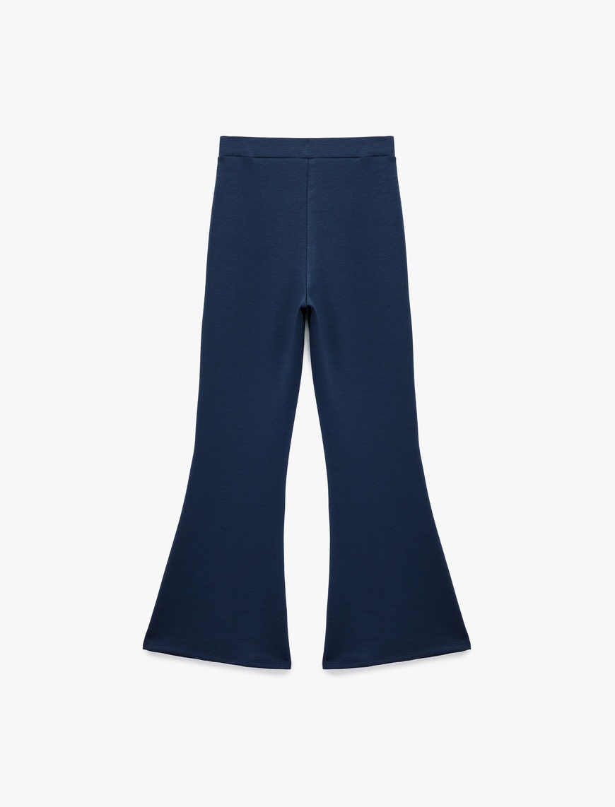   Scuba Kumaş Slim Fit İspanyol Paça Pantolon