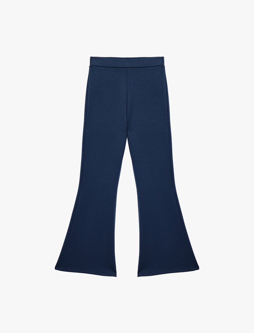   Scuba Kumaş Slim Fit İspanyol Paça Pantolon