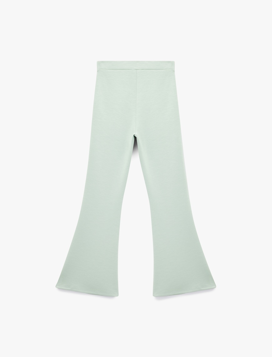   Scuba Kumaş Slim Fit İspanyol Paça Pantolon