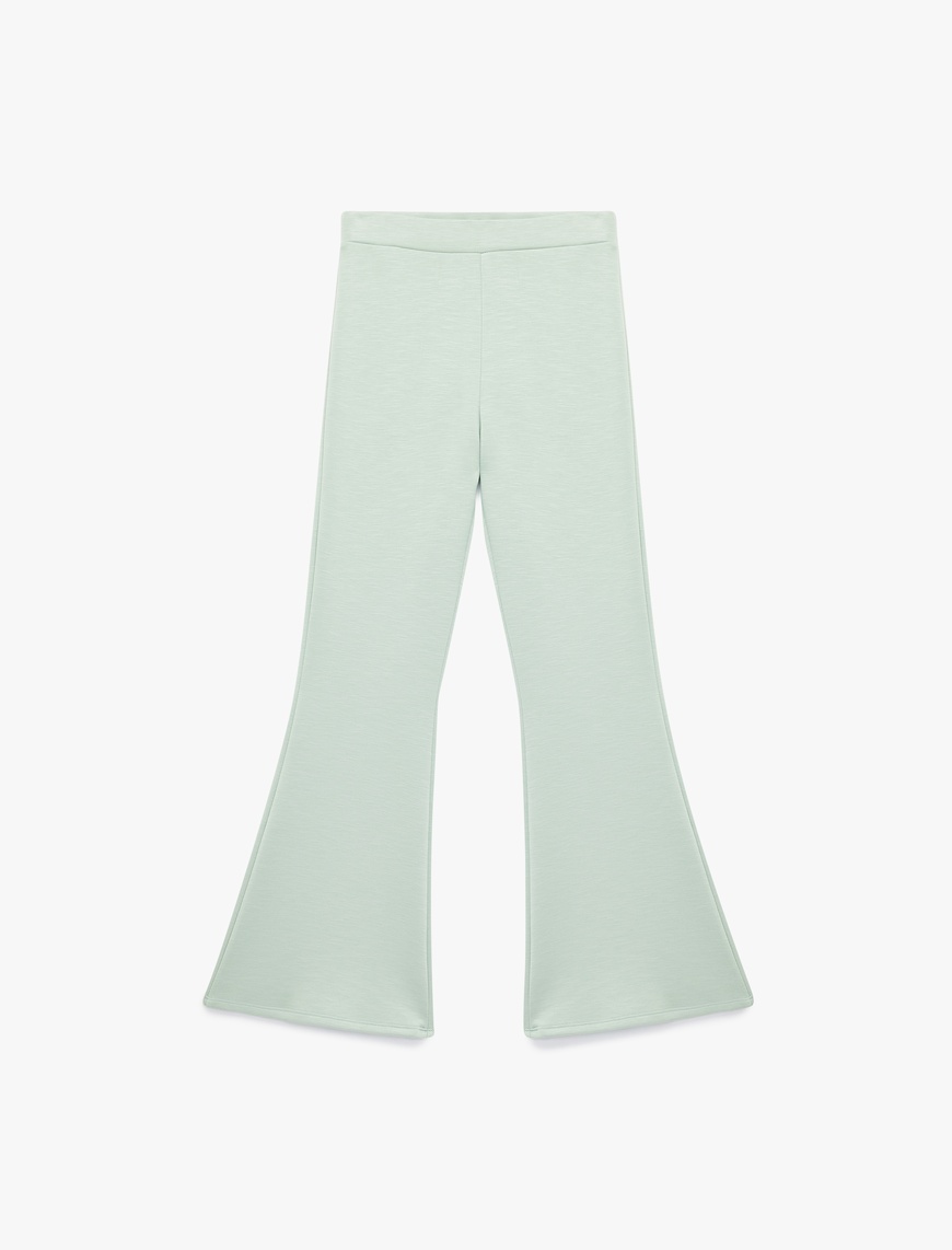   Scuba Kumaş Slim Fit İspanyol Paça Pantolon