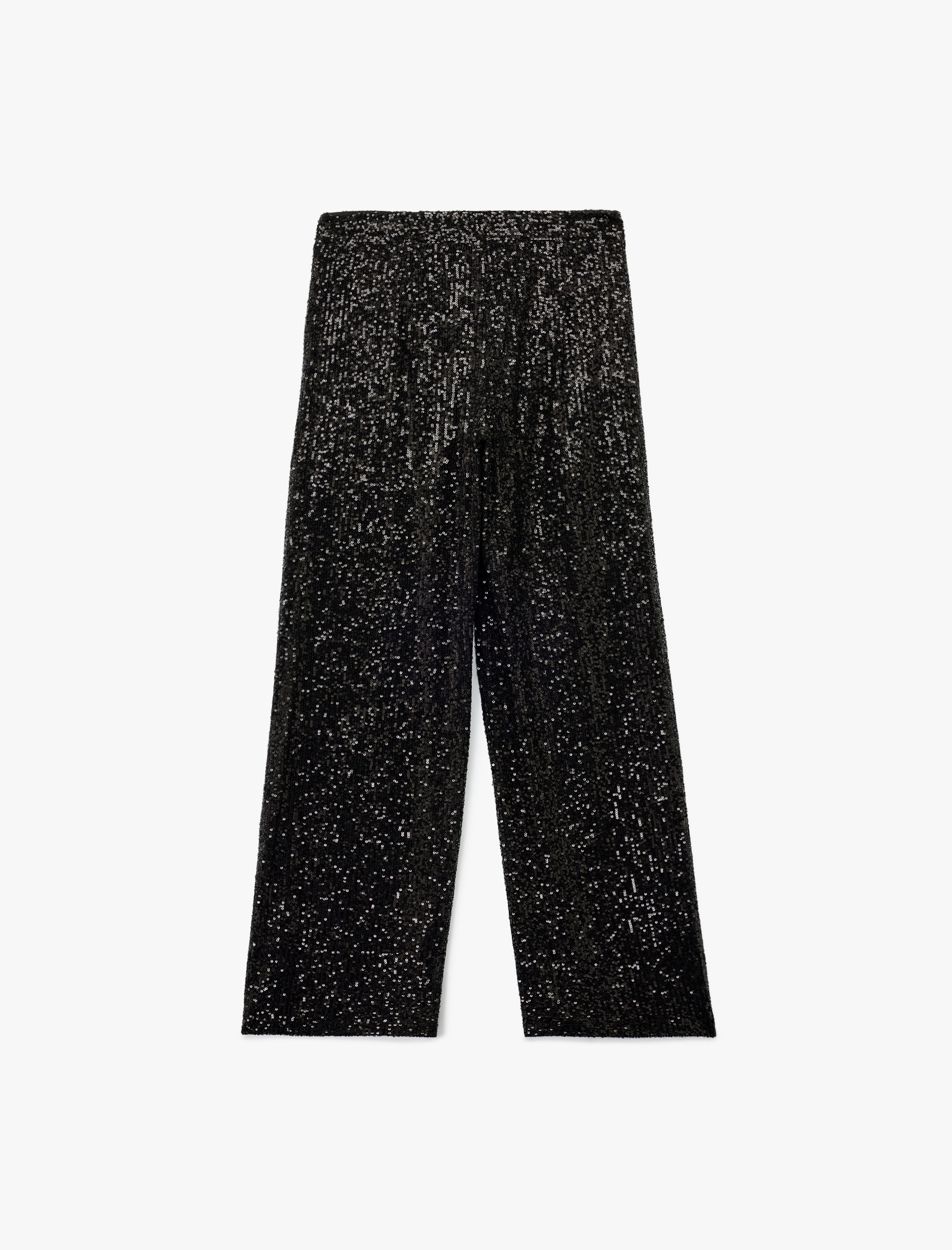   Slim Fit Pullu Payetli İspanyol Paça Abiye Pantolon