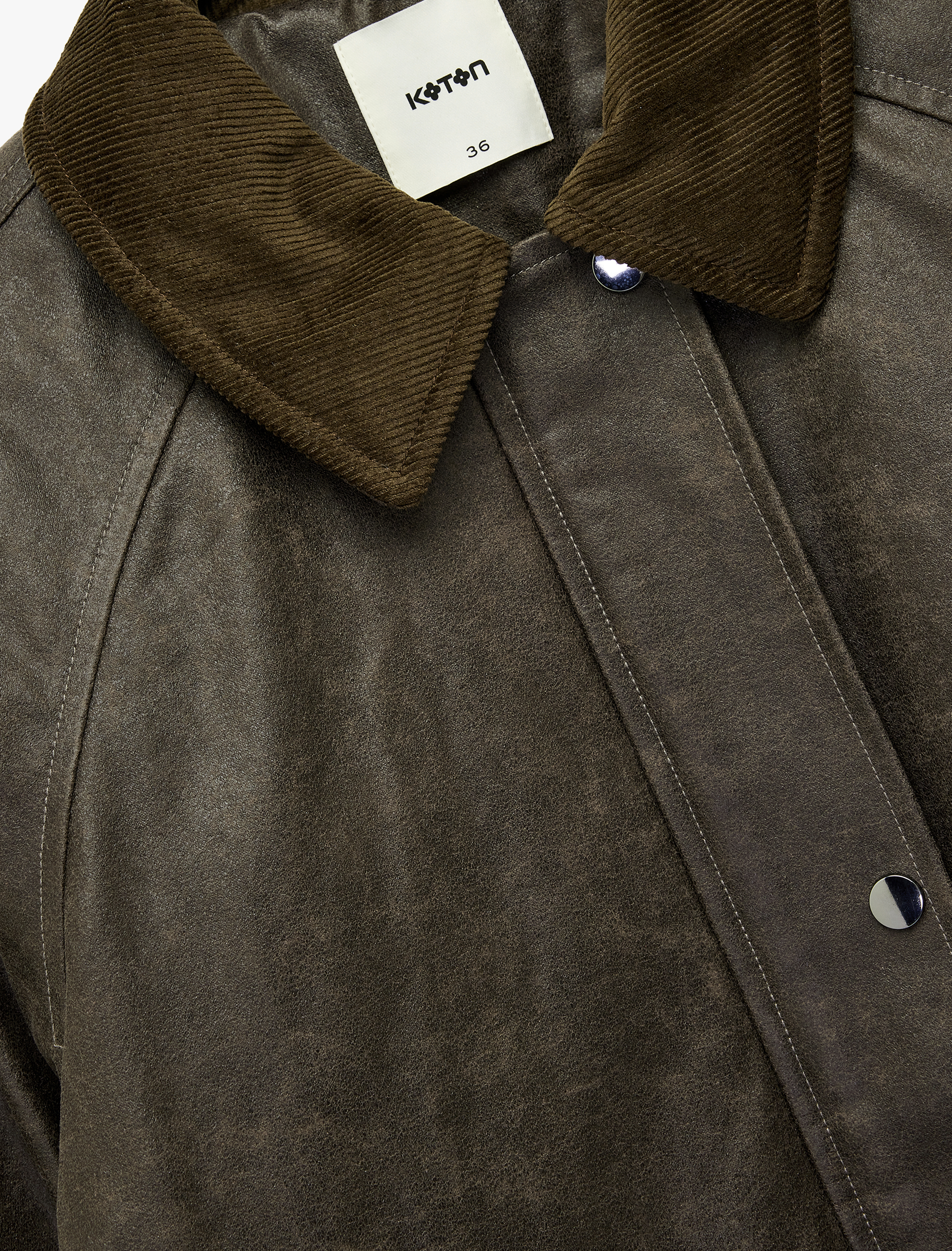   Koton X Sima Tarkan - Bonded Kaban Eskitilmiş Görünümlü Fermuarlı Cepli