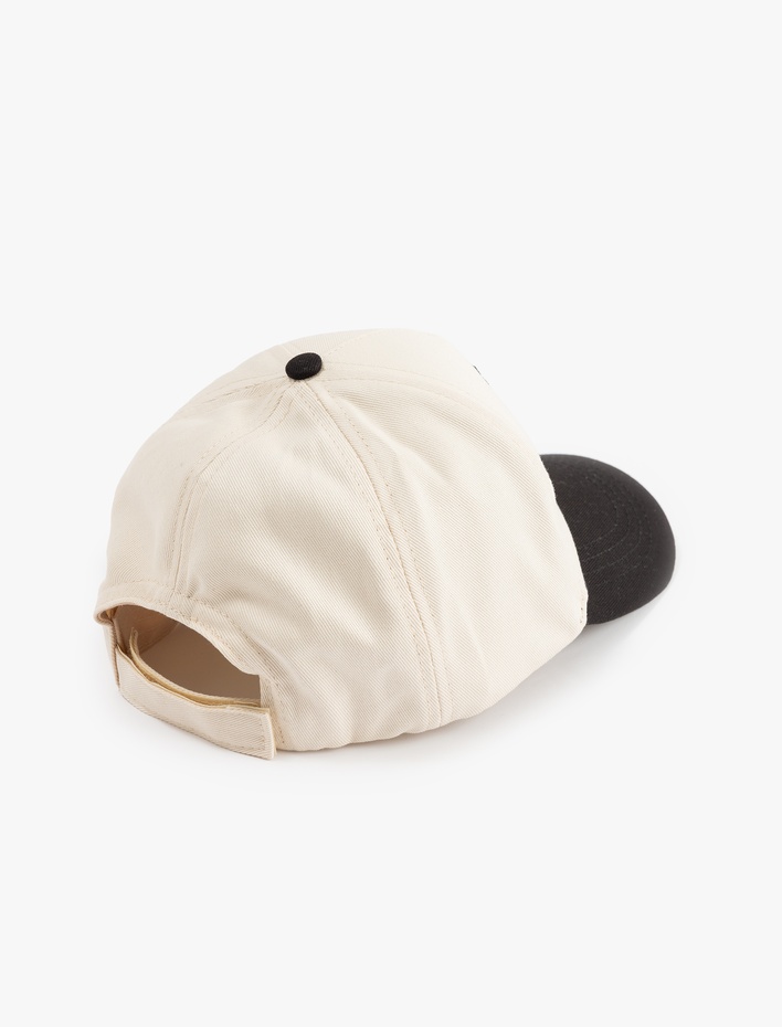 Kadın Pamuklu İşlemeli Kep Şapka