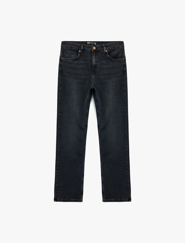  Normal Bel Pamuklu Straight Fit Jean Pantolon - Mark Jean