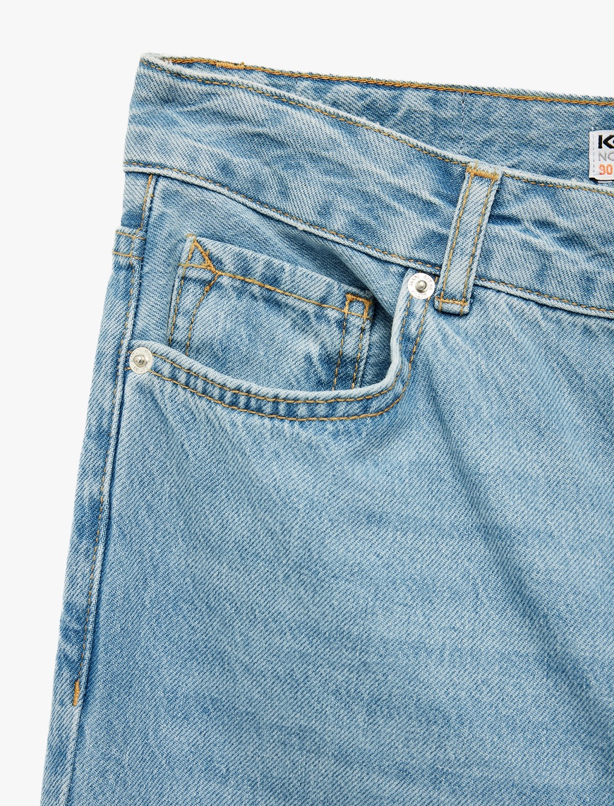   Normal Bel Düz Paça Jean Pantolon - Longer Straight Fit Jeans