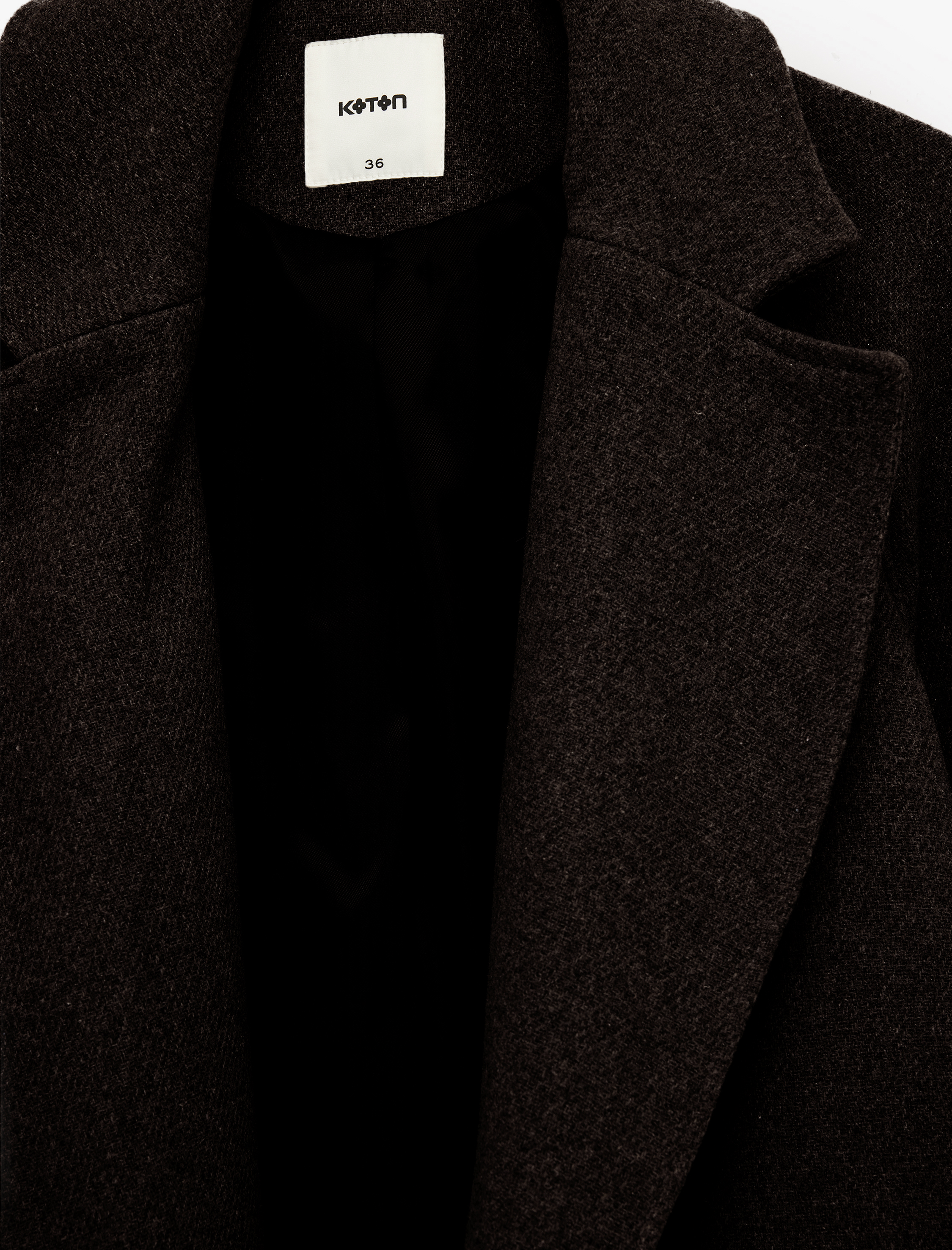   Uzun Kollu Kemerli Cepli Kruvaze Uzun Kaşe Kaban