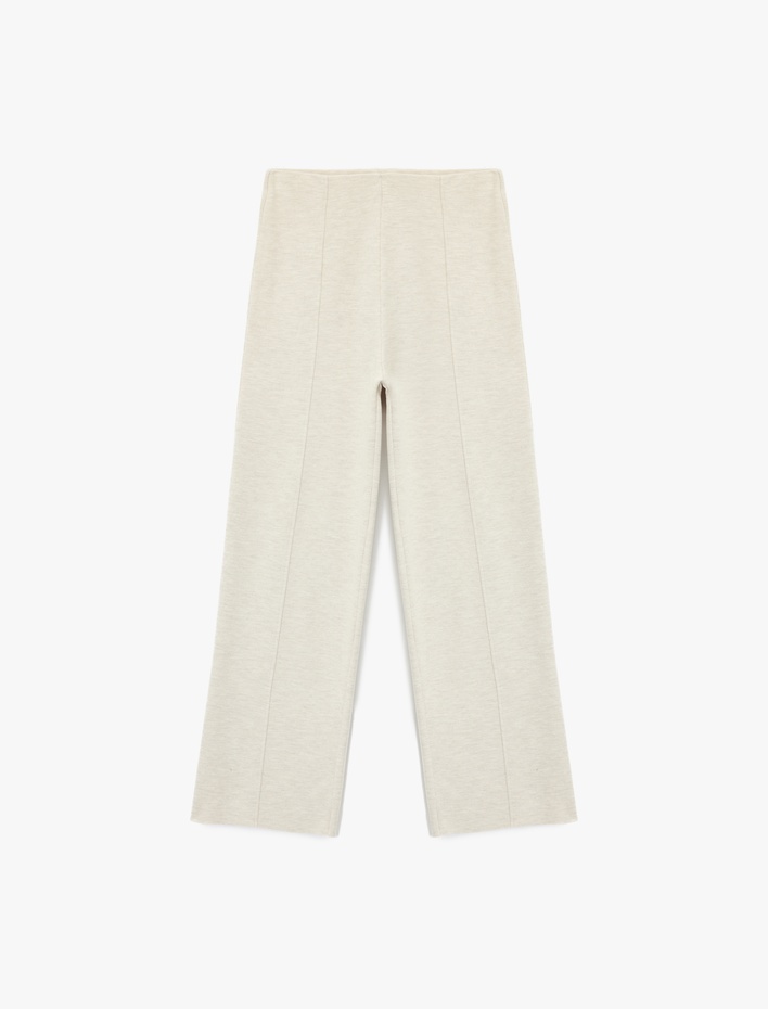  Normal Bel Nervürlü Bol Paça Pantolon