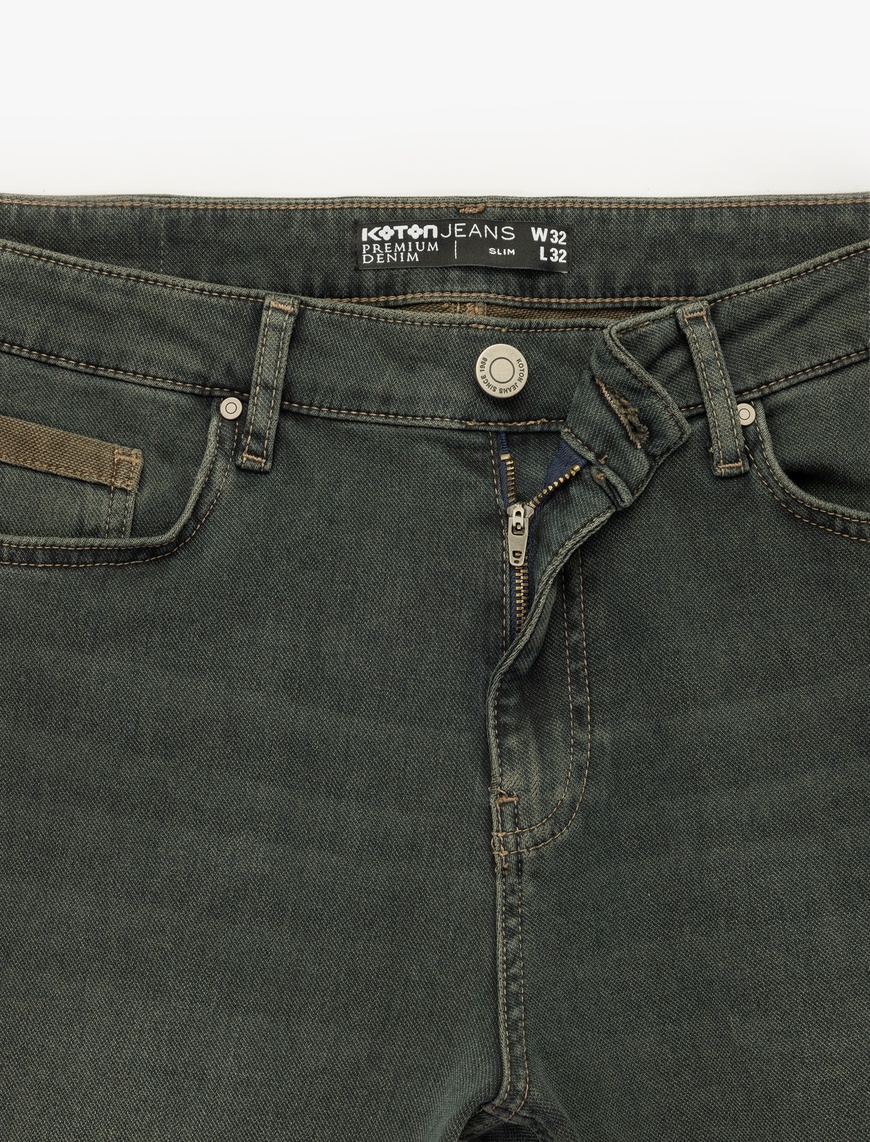   Pamuklu Normal Bel Slim Fit Jean Pantolon - Brad Jean
