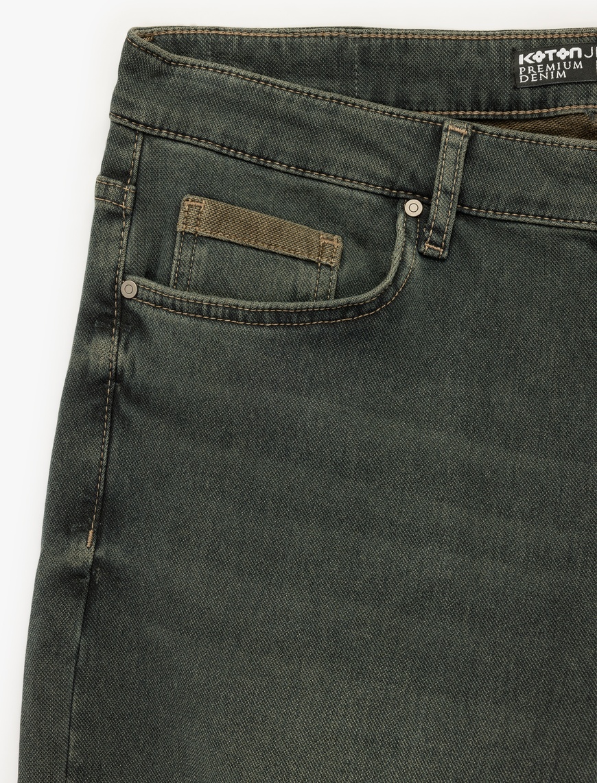   Pamuklu Normal Bel Slim Fit Jean Pantolon - Brad Jean