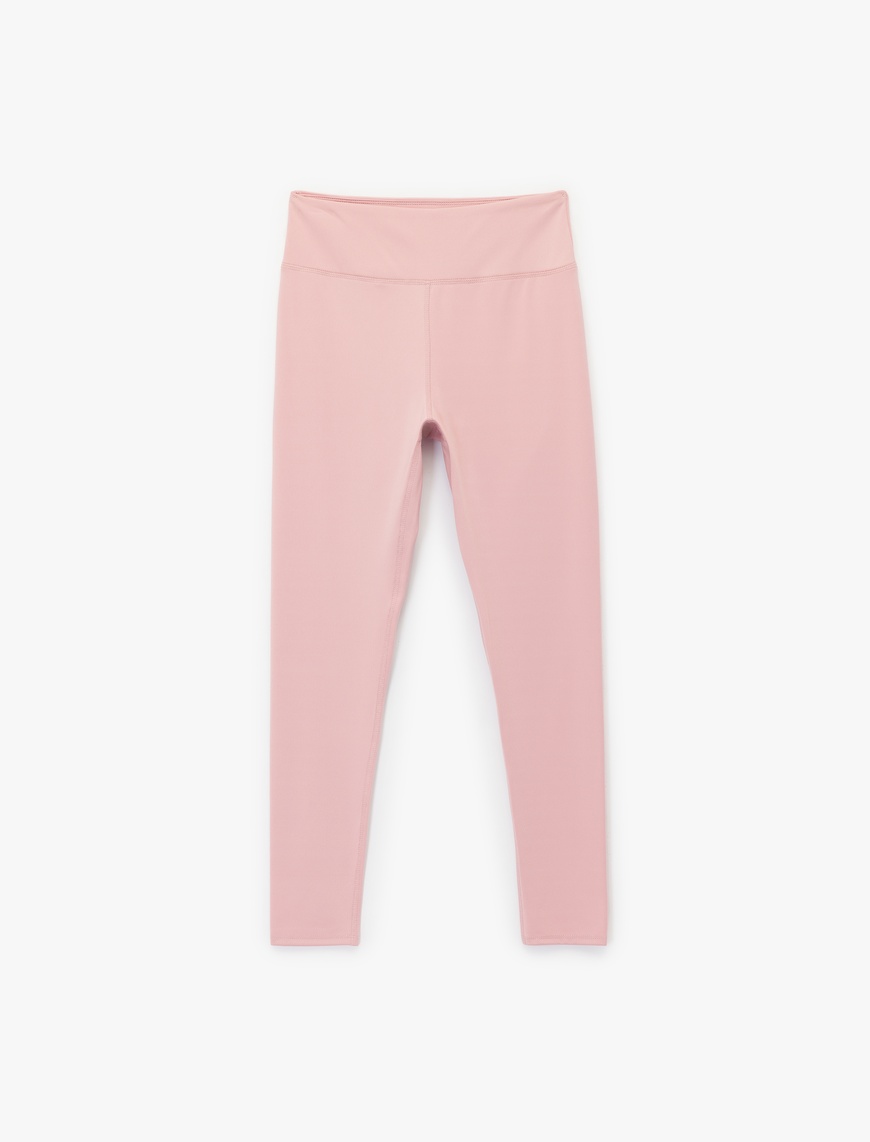   Standart Bel Skinny Fit Dikiş Detaylı Spor Tayt
