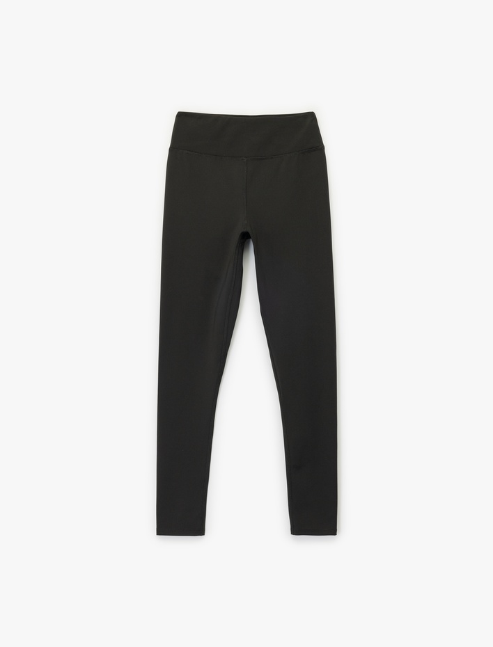  Standart Bel Skinny Fit Dikiş Detaylı Spor Tayt