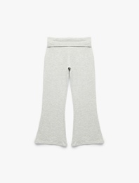Pamuklu İspanyol Paça Slim Fit Basic Pantolon
