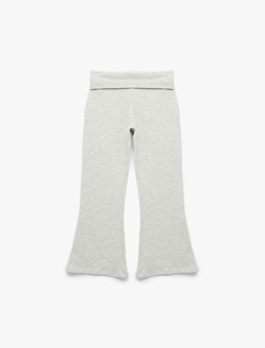  Kız Çocuk Pamuklu İspanyol Paça Slim Fit Basic Pantolon