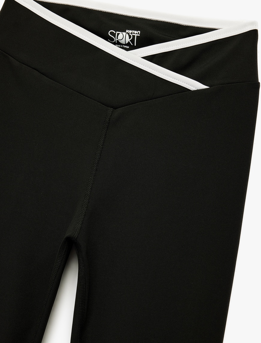   Yüksek Bel Kemer Detaylı Slim Fit Spor Tayt