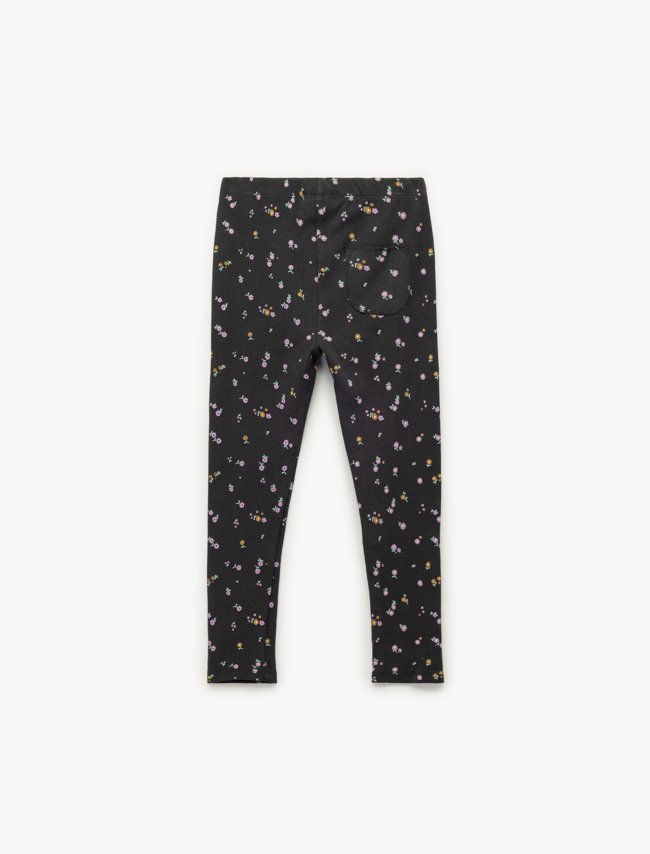  Kız Bebek Kaşkorse Çiçek Desenli Pamuklu Tayt