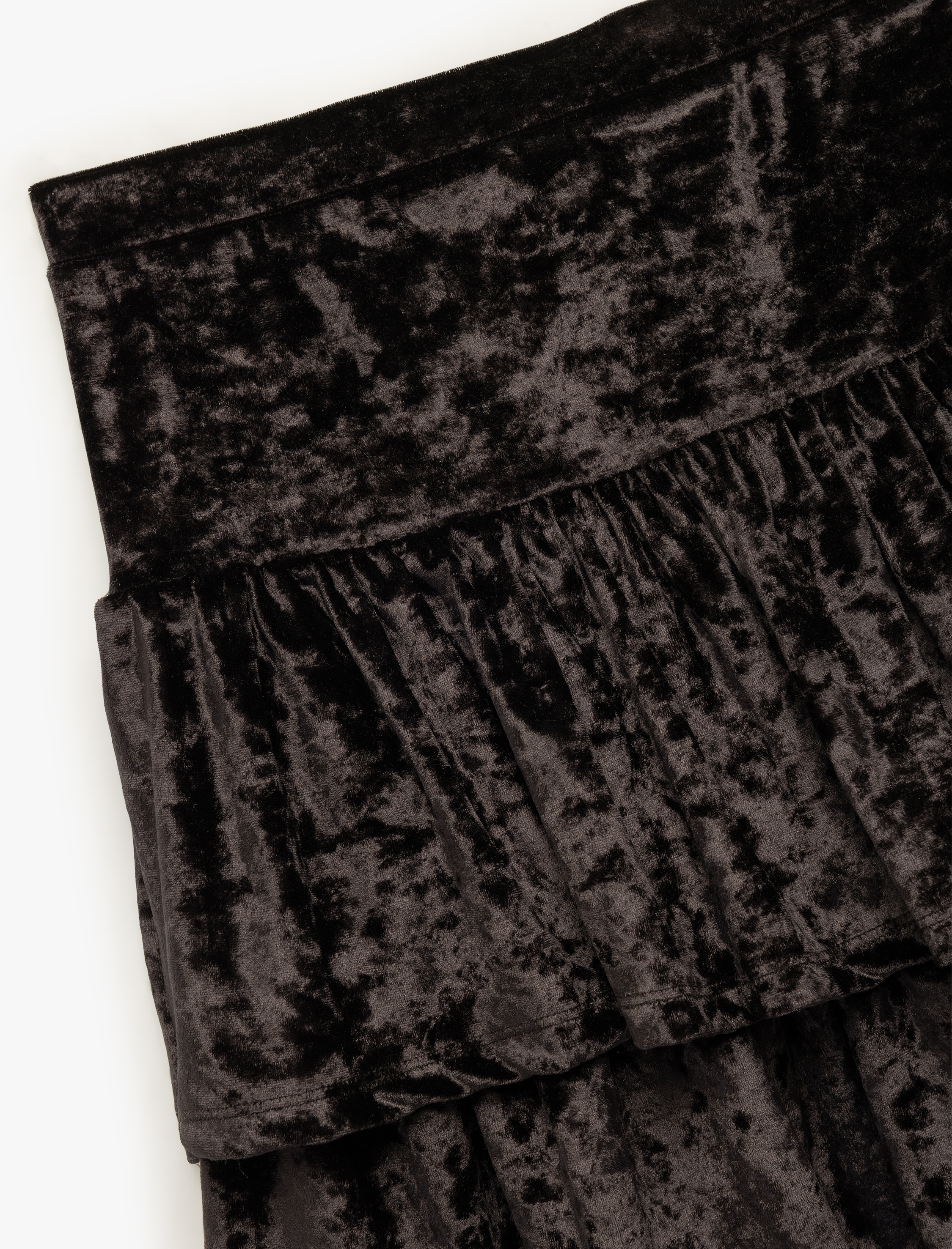  Kız Çocuk A Kesim Katlı Kadife Yılbaşı Etek