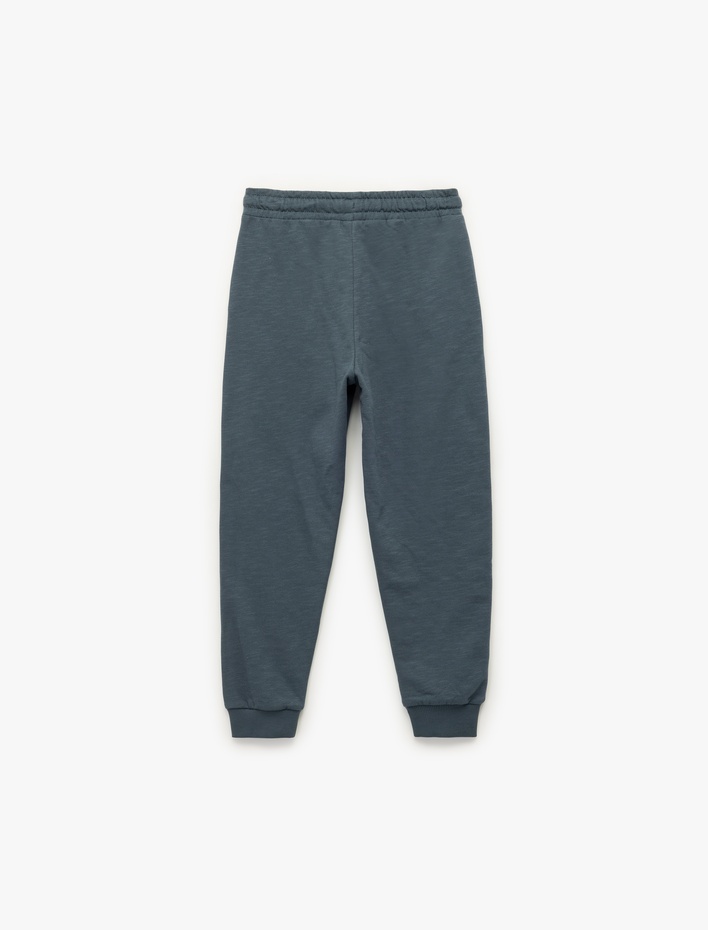 Erkek Çocuk Pamuklu İkili İplik Şardonlu Cepli Jogger Eşofman Altı