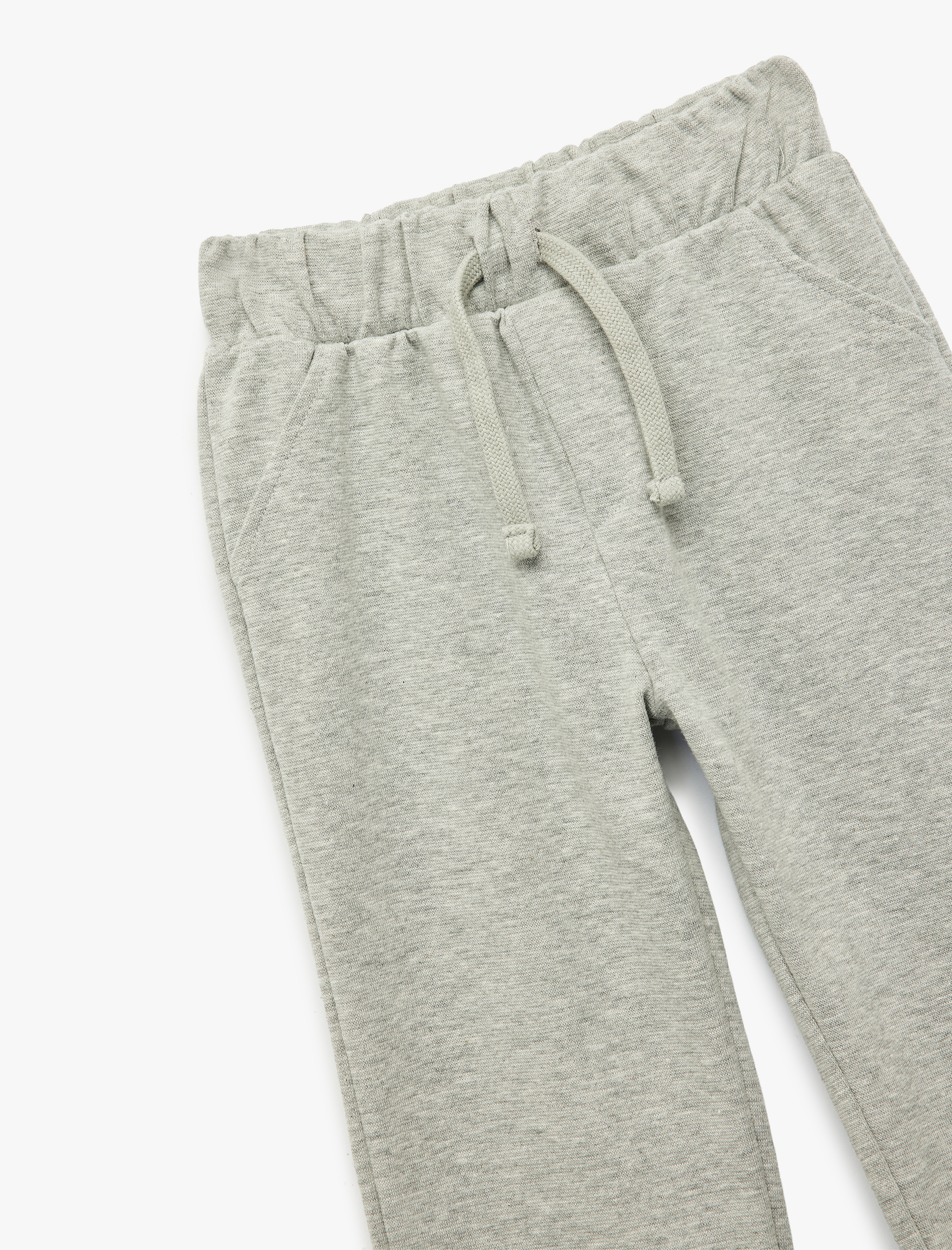 Erkek Bebek Ribanalı Kesik Paça Detaylı Beli Bağcıklı Eşofman Altı