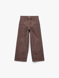 Pamuklu Rahat Kesim Balon Fit Jean Pantolon