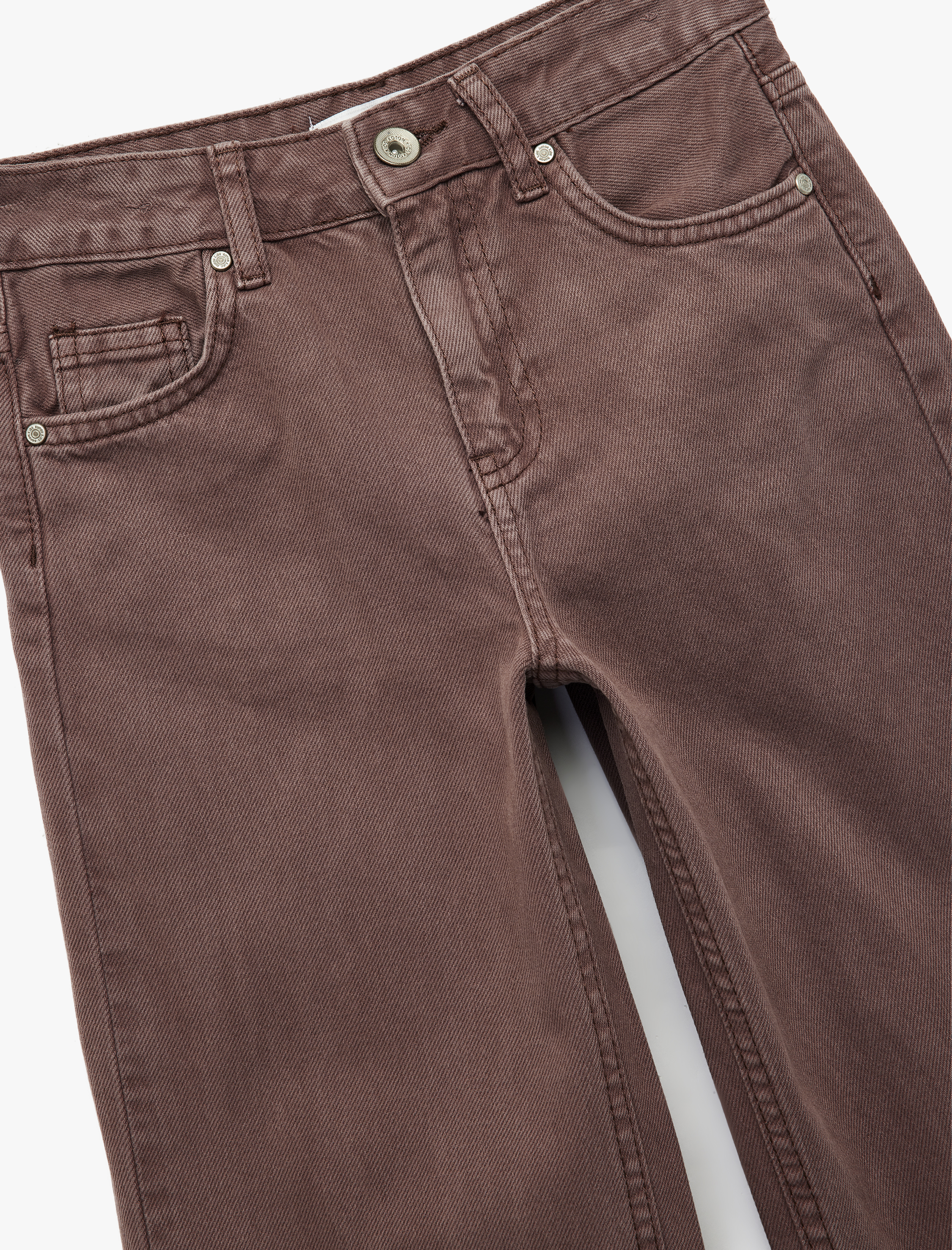 Kız Çocuk Pamuklu Rahat Kesim Balon Fit Jean Pantolon