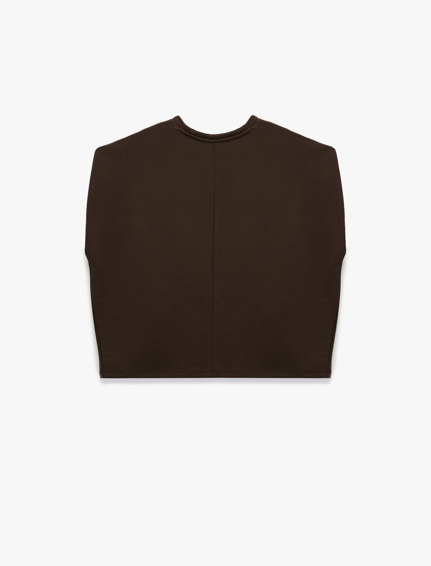   Regular Fit Bisiklet Yaka Kolsuz Kazak