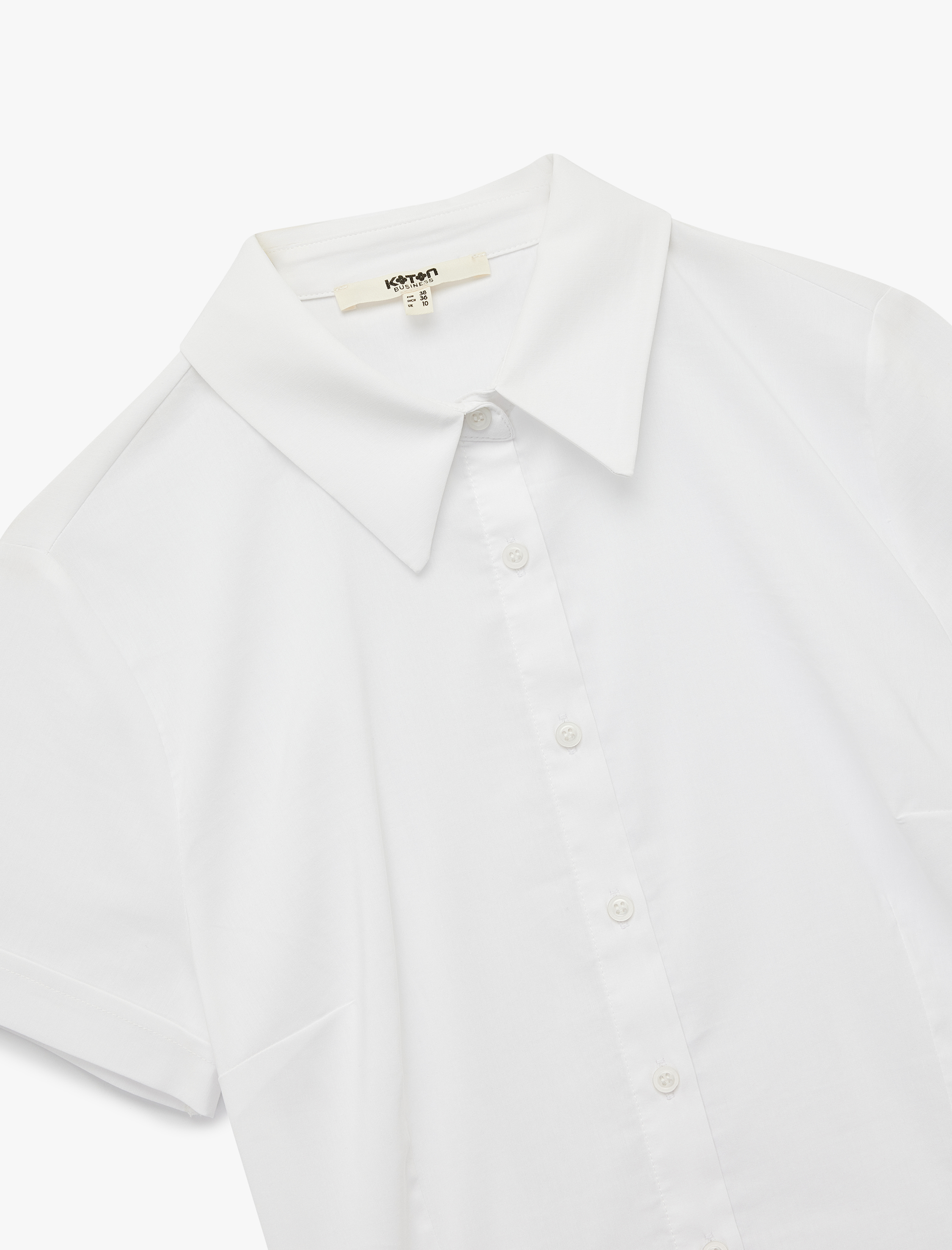   Regular Fit Klasik Yaka Kısa Kollu Poplin Gömlek