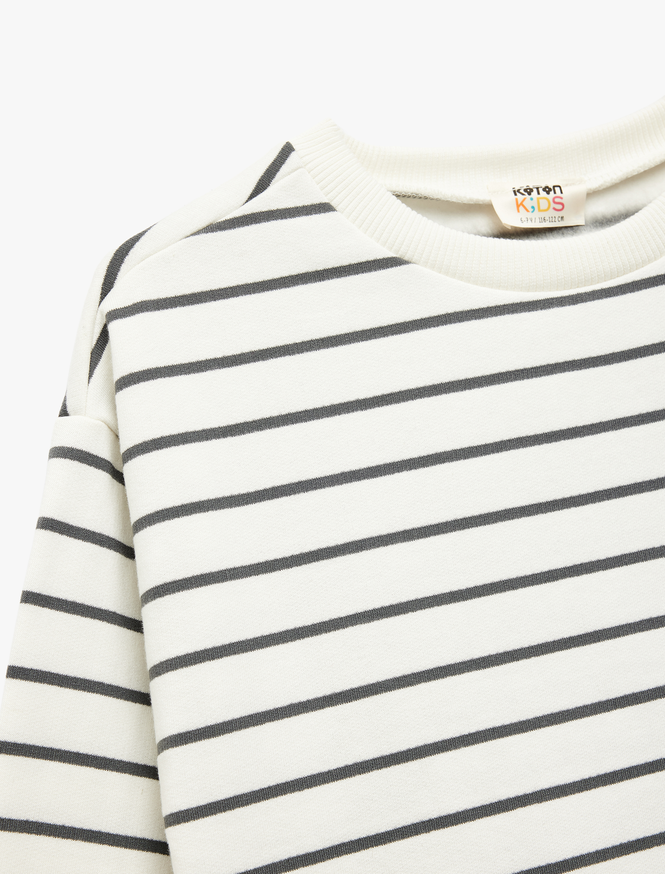 Erkek Çocuk Uzun Kollu Bisiklet Yaka Pamuklu Şardonlu Oversize Sweatshirt